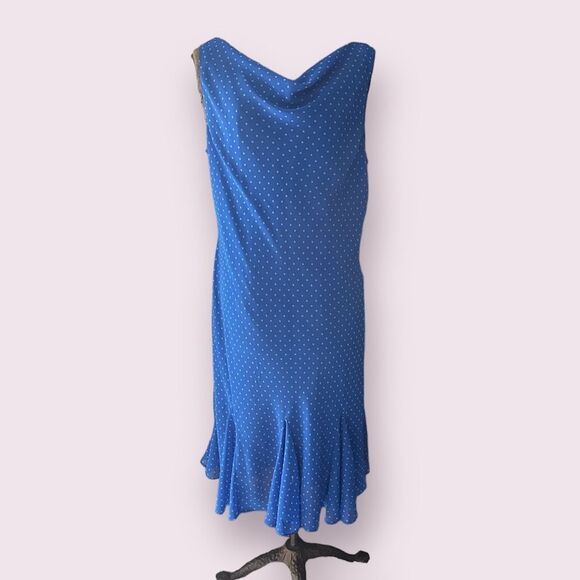 Chaps Dresses & Skirts - CHAPS | Blue Polka Dot Dress